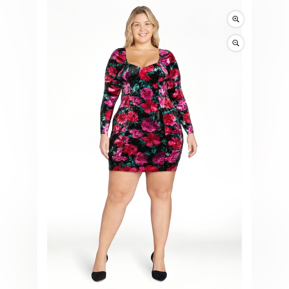 Madden NYC velvet floral dress XXXL (21)